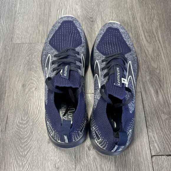 Men’s SAMPLE Brooks Levitate GTS 5 Knit Blue  Running Shoes Size 9 NEW